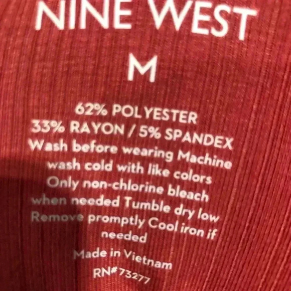 Nine West One Shoulder sleeveless, waterfall ruffle side from shoulder to hem - Picture 6 of 6